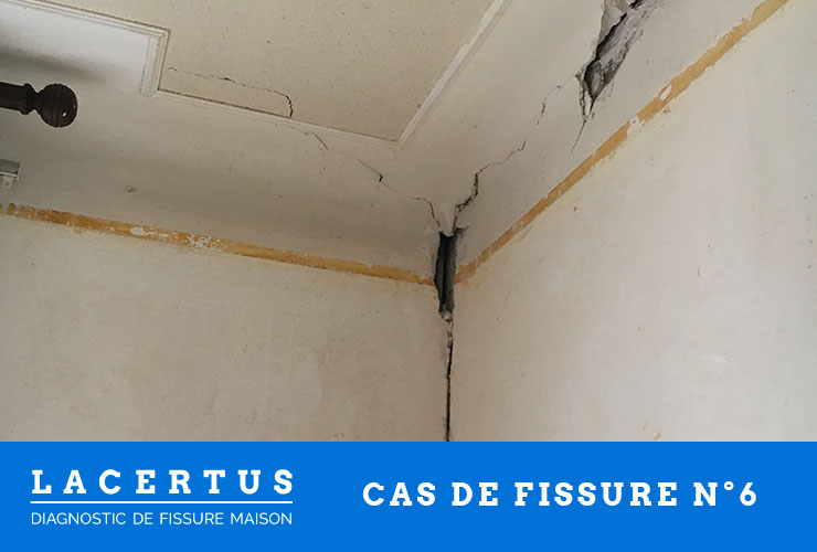 diagnostic de fissure sur un pignon de mur